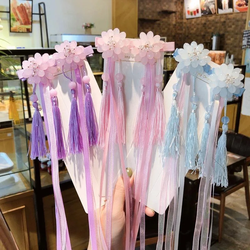 2PCS Beautiful Chinese Style Children Girl Hairpin Headdress Tassel Ribbon Baby Flowers Pearl Hair Clips HeadWear Bridal Party
2PCS Beautiful Chinese Style Children Girl Hairpin Headdress Tassel Ribbon Baby Flowers Pearl Hair Clips HeadWear Bridal Party