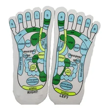 Hot Sale Acupressure Socks Physiotherapy Massage Relieve Tired Feet Reflexology Socks Foot Point Socks Full English Illustration