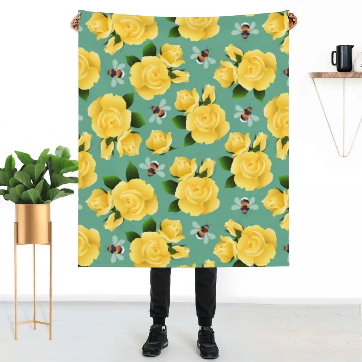 Flying Bees Blanket Yellow Roses Print For Sleeping Thick Throw Blanket Customize Fleeze Blankets
Flying Bees Blanket Yellow Roses Print For Sleeping Thick Throw Blanket Customize Fleeze Blankets