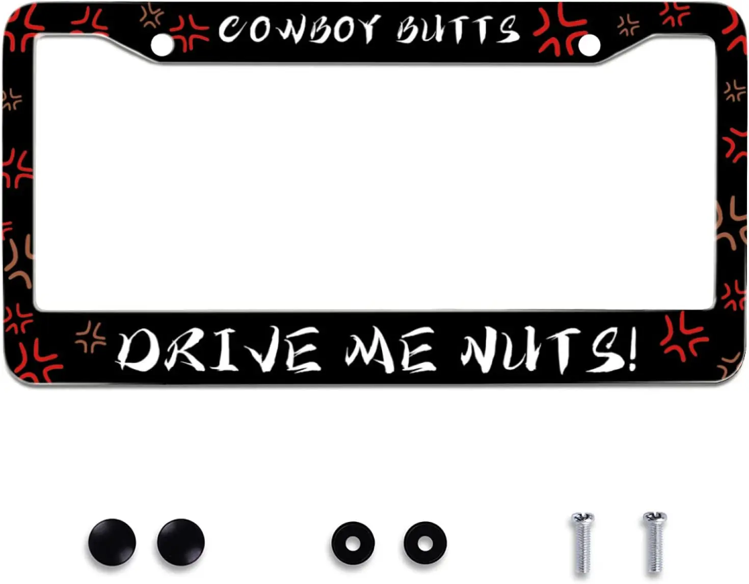 Cowboy Butts Drive Me Nuts License Plate Frames Funny Car Universal Aluminum Accessories Cars Decor Fits Standard US Vehicles
Cowboy Butts Drive Me Nuts License Plate Frames Funny Car Universal Aluminum Accessories Cars Decor Fits Standard US Vehicles