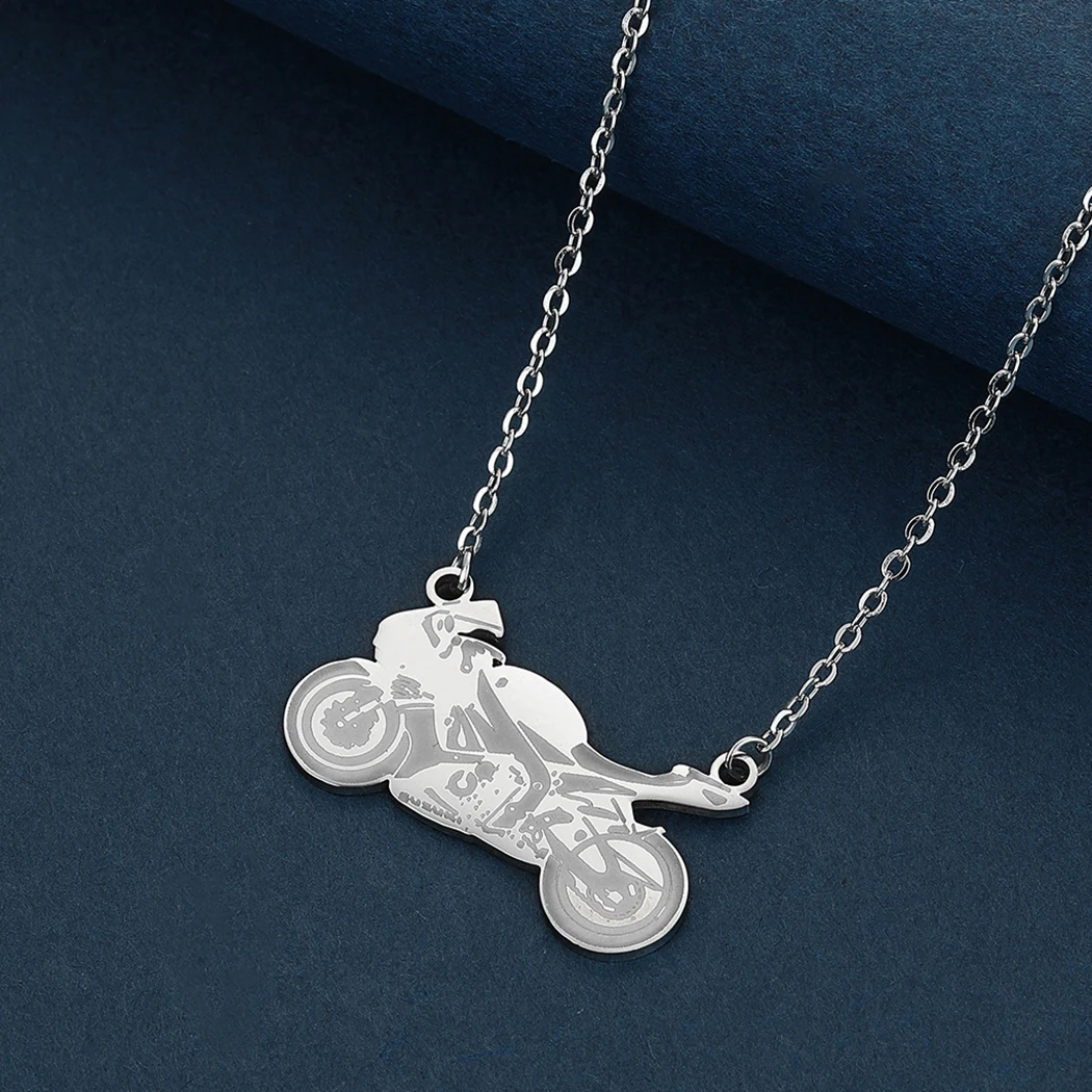CHENGXUN Motorcycle Pendant Necklace for Women Men Girls Stainless Steel Charm Neck Chain Cycling Enthusiasts Jewelry Gift
CHENGXUN Motorcycle Pendant Necklace for Women Men Girls Stainless Steel Charm Neck Chain Cycling Enthusiasts Jewelry Gift