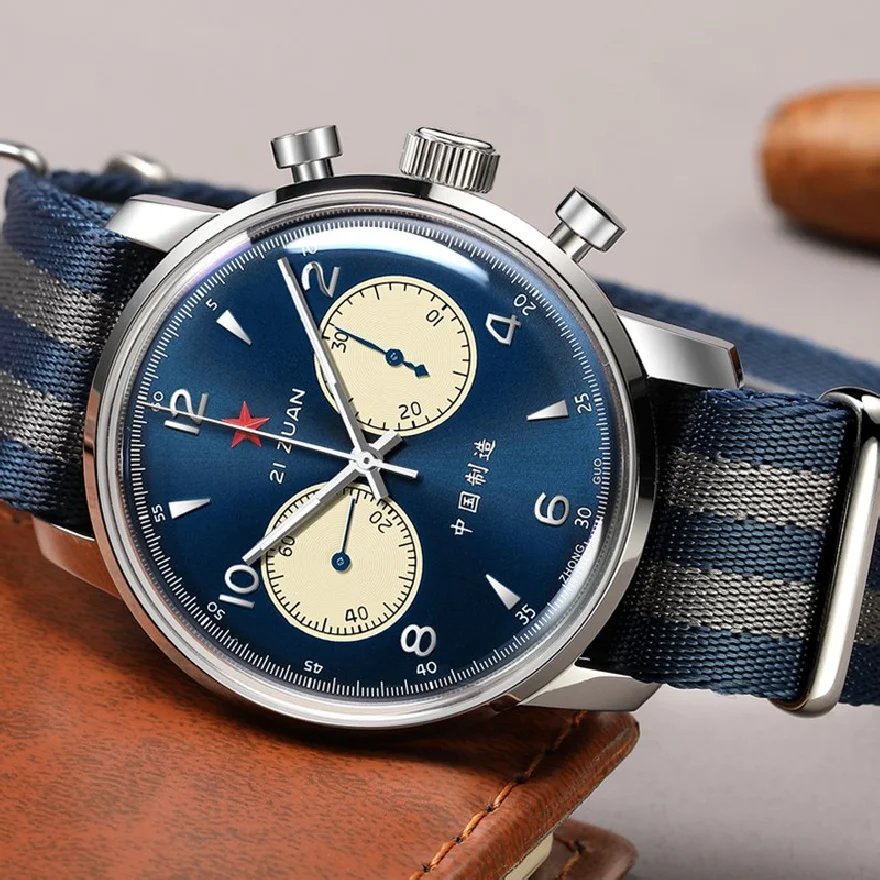 New Luxury RED STAR Men's Mechanical Chronograph Watch 42mm Sapphire Clock 1963 Seagull ST19 Movement Swan Neck Pilot Men Watch
New Luxury RED STAR Men's Mechanical Chronograph Watch 42mm Sapphire Clock 1963 Seagull ST19 Movement Swan Neck Pilot Men Watch