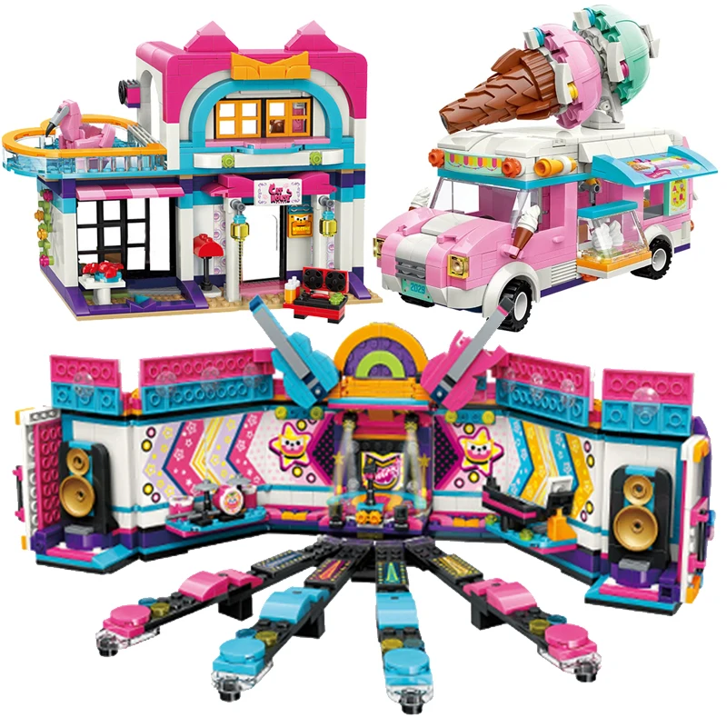 QWZ New Girls Princess Friends Building Blocks Villa Music Festival Stage Ice Cream Car Model Sets Bricks Toys for Children Gift
QWZ New Girls Princess Friends Building Blocks Villa Music Festival Stage Ice Cream Car Model Sets Bricks Toys for Children Gift