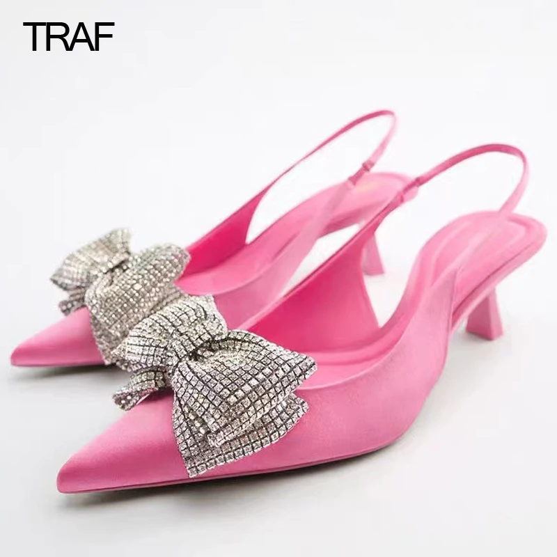 TRAF Spring Summer 2022 Women Bow High Heels Black Woman Pumps Butterfly Rhinestone Wedding Shoes Bride Office Modern Party Shoe
TRAF Spring Summer 2022 Women Bow High Heels Black Woman Pumps Butterfly Rhinestone Wedding Shoes Bride Office Modern Party Shoe