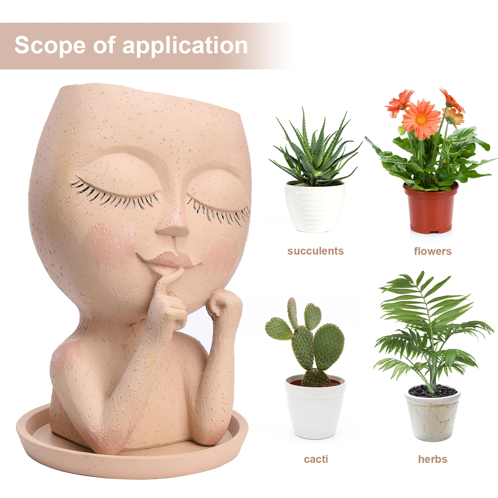 Garden Facial Cheek Flower Pot Personality Resin Ornaments Villa Balcony Courtyard Decoration Arrangement Doll Flower Pot
Garden Facial Cheek Flower Pot Personality Resin Ornaments Villa Balcony Courtyard Decoration Arrangement Doll Flower Pot