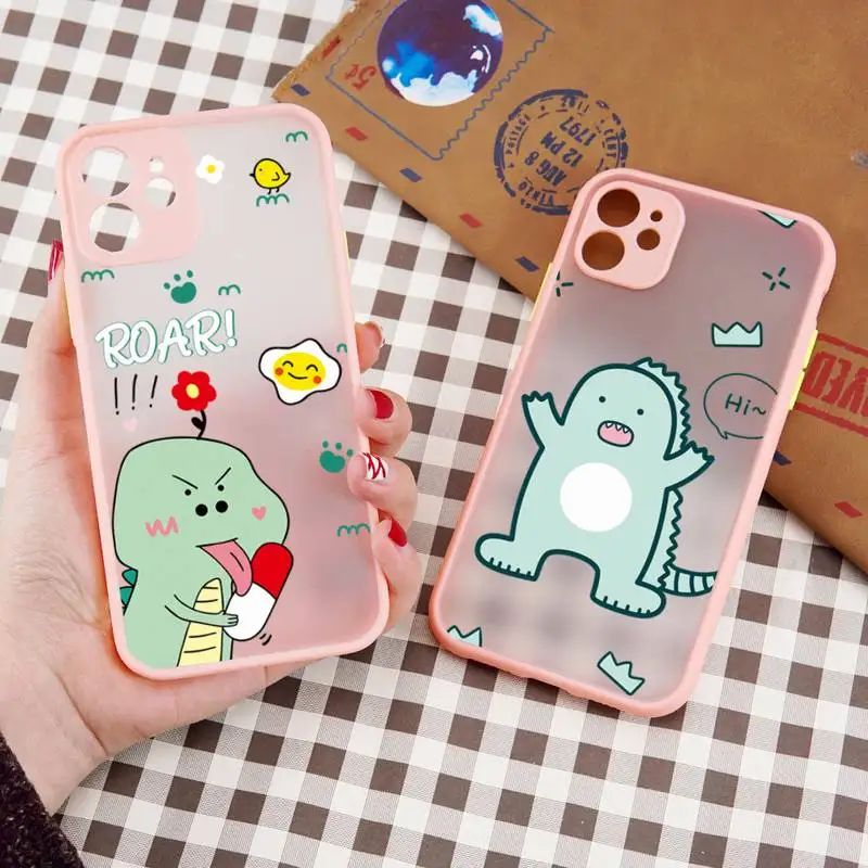 Creative cute dinosaur Phone Case Pink Color Matte Transparent For iPhone 13 12 11 Pro Max Mini X XR XS 7 8 Plus
Creative cute dinosaur Phone Case Pink Color Matte Transparent For iPhone 13 12 11 Pro Max Mini X XR XS 7 8 Plus
