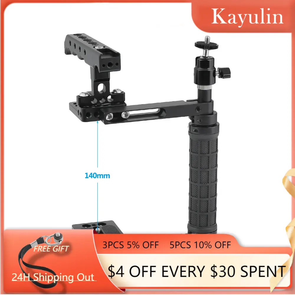 Kayulin Camera Cage Kit With Top Cheese Handle Shoe Mount Adjustable Side Handle For Canon Nikon Cameras
Kayulin Camera Cage Kit With Top Cheese Handle Shoe Mount Adjustable Side Handle For Canon Nikon Cameras