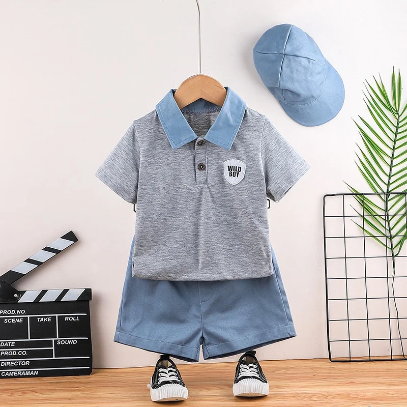 Kid Boy 4 - 7Years Old Casual Short Sleeve Polo Blouse Short Pants And Hat Summer Children Clothing Set Fashion Kids Wear
Kid Boy 4 - 7Years Old Casual Short Sleeve Polo Blouse Short Pants And Hat Summer Children Clothing Set Fashion Kids Wear