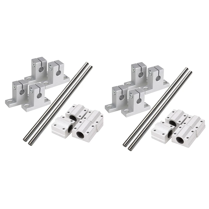 2X Horizontal 8Mm Dia Linear Motion Ball Bearing Slide Bushing 200Mm Linear Shaft Optical Axis With Rod Rail Support Set
2X Horizontal 8Mm Dia Linear Motion Ball Bearing Slide Bushing 200Mm Linear Shaft Optical Axis With Rod Rail Support Set
