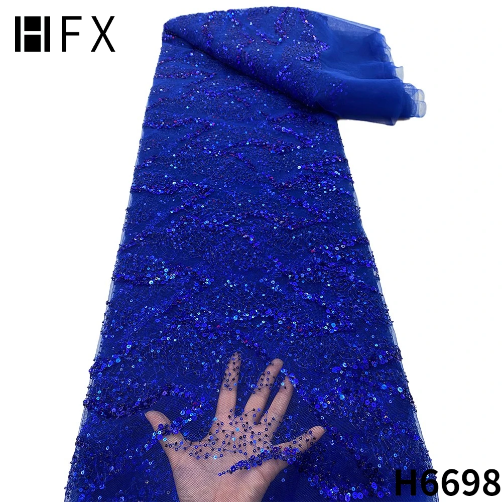 HFX Royal Blue Sequins Pearls Tulle Beaded Lace Fabric 2022 Embroidery French Net Mesh Lace 5 Yards For DIY Wedding Dress F6698
HFX Royal Blue Sequins Pearls Tulle Beaded Lace Fabric 2022 Embroidery French Net Mesh Lace 5 Yards For DIY Wedding Dress F6698