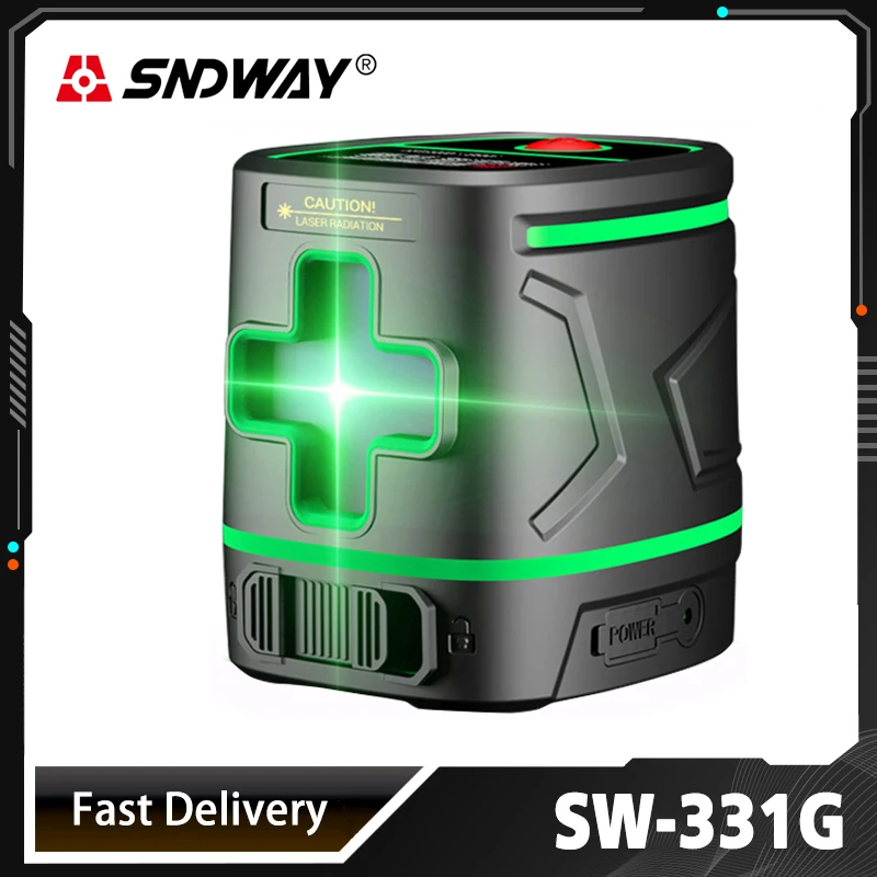 SNDWAY Mini 2 Lines Green Laser Level SW-331G With Magnetic L-Bracket LD Diodes Horizontal & Vertical Cross-Line Beam Levele
SNDWAY Mini 2 Lines Green Laser Level SW-331G With Magnetic L-Bracket LD Diodes Horizontal & Vertical Cross-Line Beam Levele