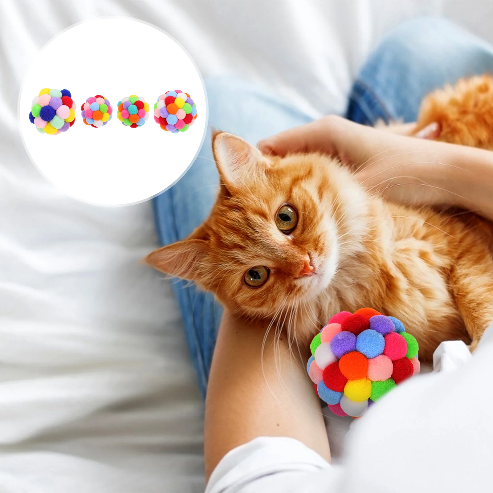 Cat Toy Pet Toys Pom Plush Dog Foam Yarn Crinkle Interactive Kitten Fluffy Coloured Funny Rainbow Colorful Playthings Fetch
Cat Toy Pet Toys Pom Plush Dog Foam Yarn Crinkle Interactive Kitten Fluffy Coloured Funny Rainbow Colorful Playthings Fetch