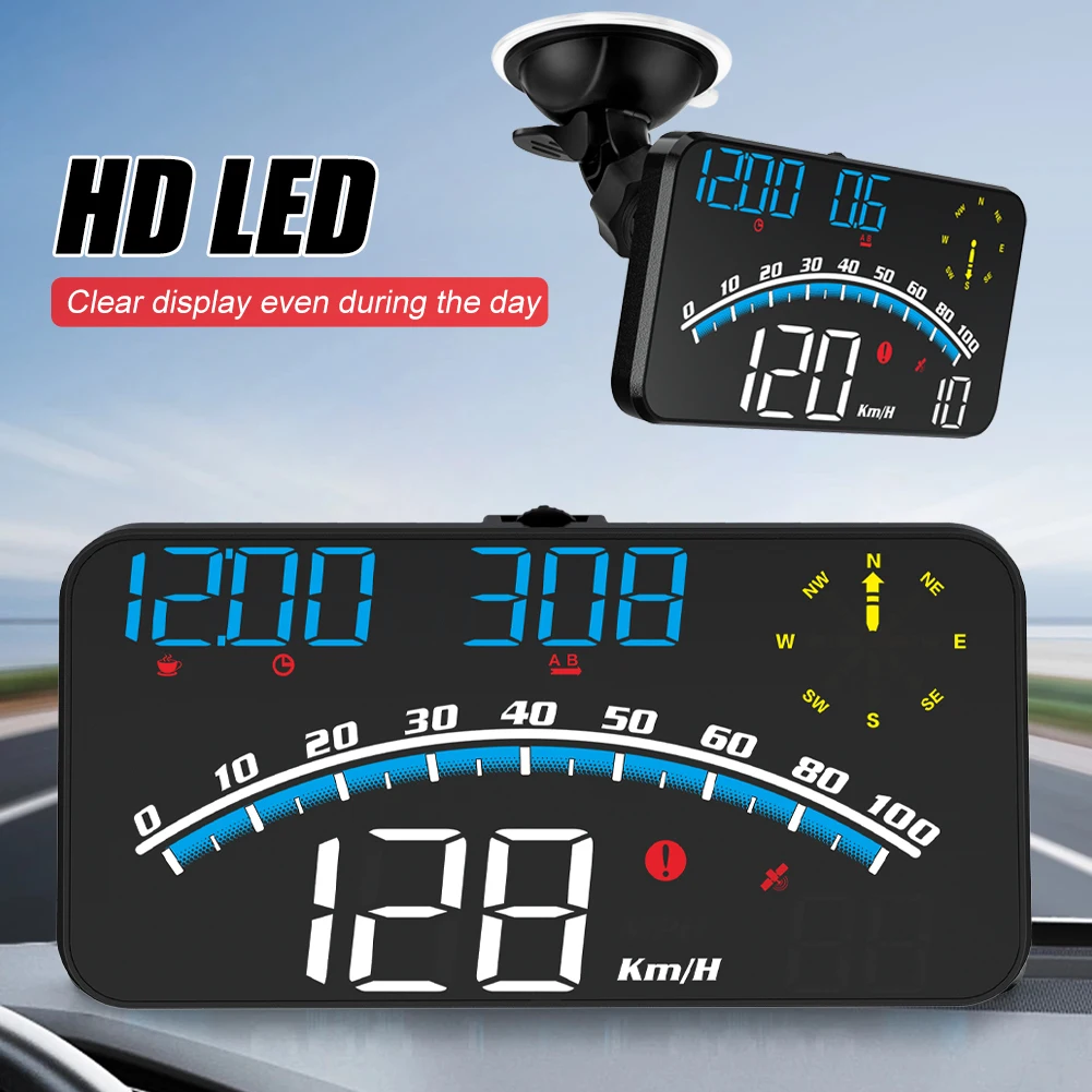 

G10 Universal HUD GPS Head Up Display Speedometer Odometer LED Display Windscreen Projector with Overspeed Fatigue Driving Alarm