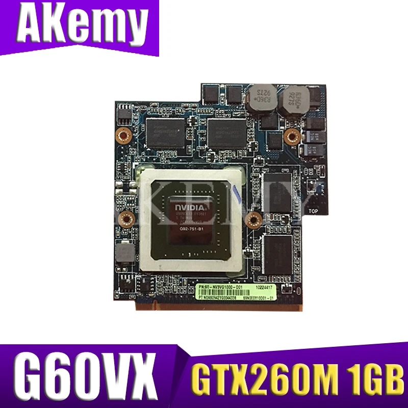 Видеокарта GTX 260M GTX260M для ASUS G60VX MXM VGA G51VX G51V G60VX REV 2,1 P/N 60-NV3VG1000-D01
Видеокарта GTX 260M GTX260M для ASUS G60VX MXM VGA G51VX G51V G60VX REV 2,1 P/N 60-NV3VG1000-D01