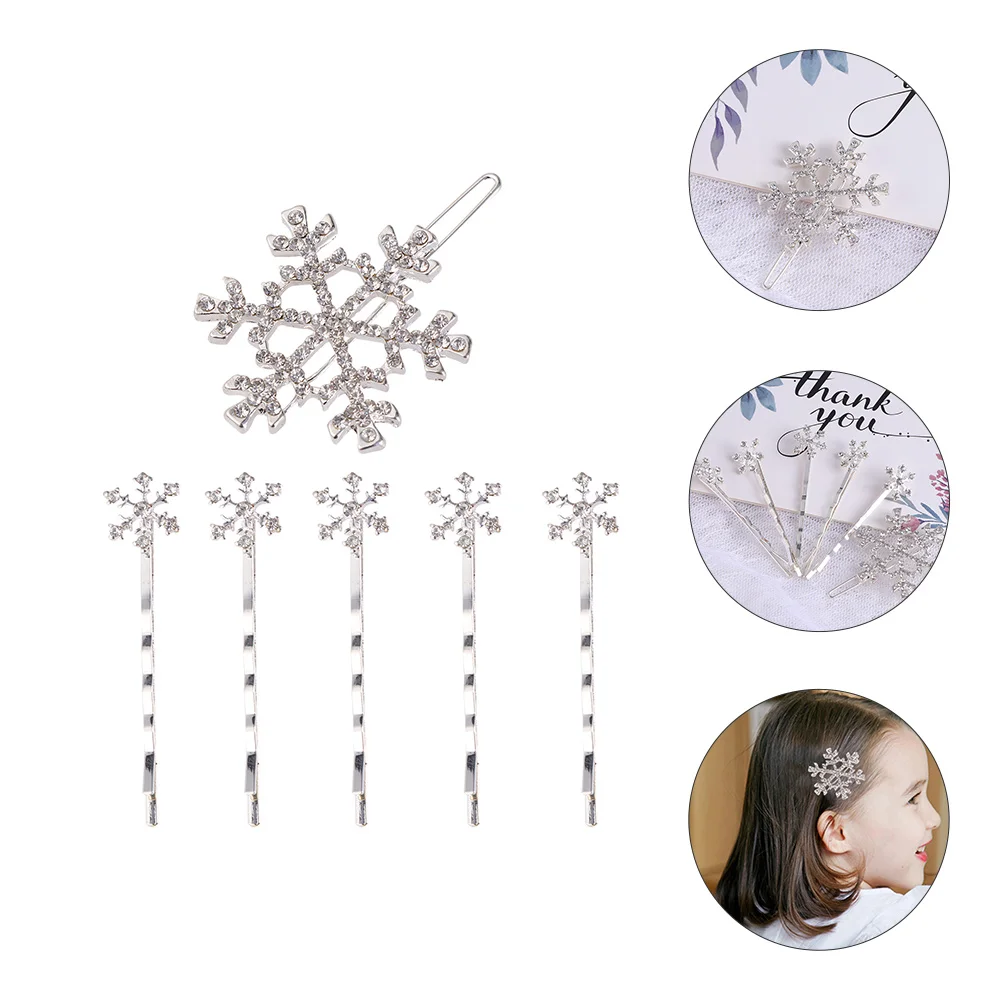 Hairpin Women Accessories Rhinestone Snowflake Hairpins Alloy Barrettes Clips Girls Headdress
Hairpin Women Accessories Rhinestone Snowflake Hairpins Alloy Barrettes Clips Girls Headdress