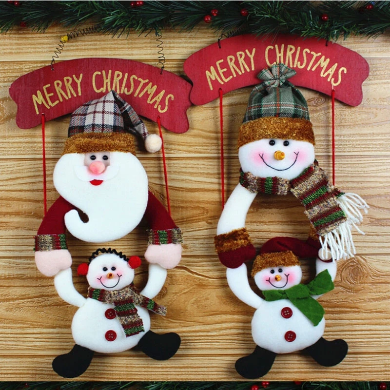 1pcs 38*19cm Christmas Wreath Flannel Snowman Door Hanging Decorations Santa Cloth Pendant Christmas Cloth Doll New Year Gift
1pcs 38*19cm Christmas Wreath Flannel Snowman Door Hanging Decorations Santa Cloth Pendant Christmas Cloth Doll New Year Gift