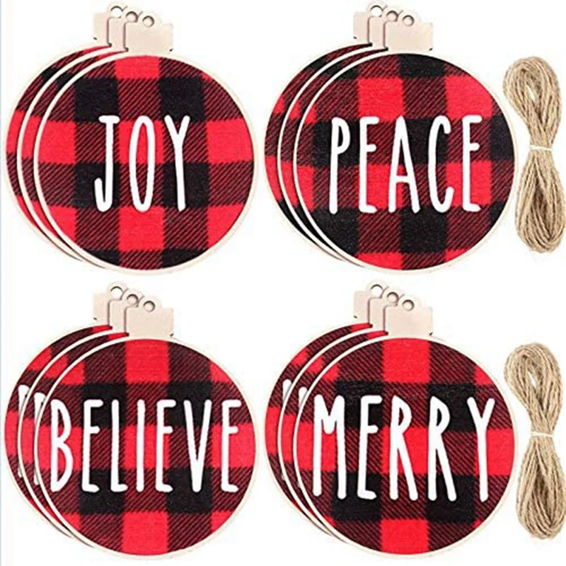 12 Piece Buffalo Plaid Printed Wood Hanging Ornament Christmas Decorations Hanging Crafts For Christmas Tree
12 Piece Buffalo Plaid Printed Wood Hanging Ornament Christmas Decorations Hanging Crafts For Christmas Tree