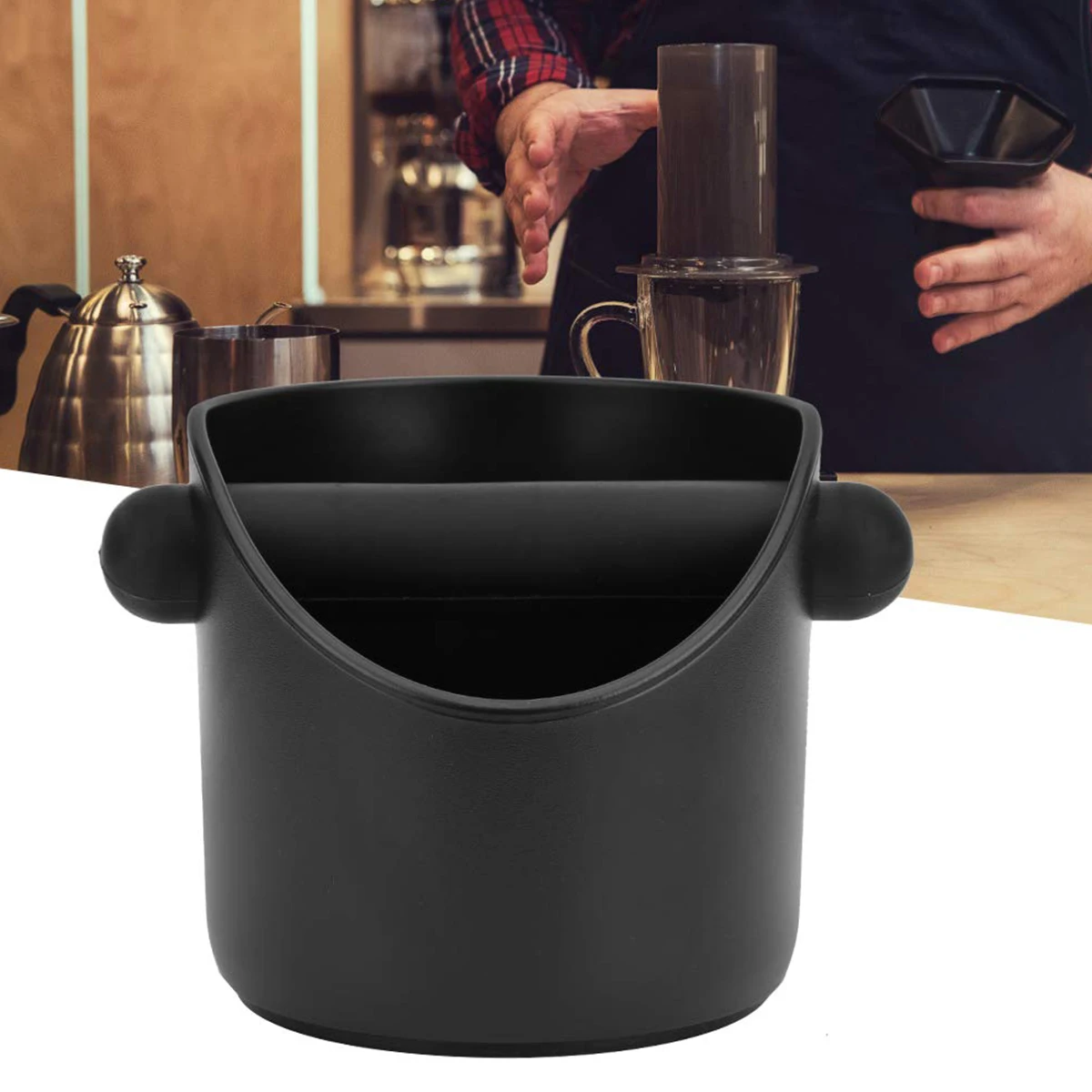 Coffee Knock Box Espresso Knock Box Sturdy Compact Coffee Knock Box Durable Knock Box with Removable Knock Bar and Non-Slip Base
Coffee Knock Box Espresso Knock Box Sturdy Compact Coffee Knock Box Durable Knock Box with Removable Knock Bar and Non-Slip Base