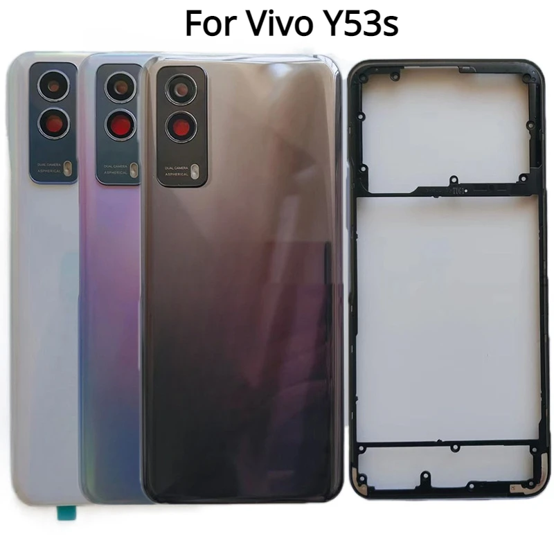 Back Cover For Vivo Y53s V2111A V2058 Battery Cover+Middle Frame Rear Door Housing Back Case with Camera lens+Side Keys
Back Cover For Vivo Y53s V2111A V2058 Battery Cover+Middle Frame Rear Door Housing Back Case with Camera lens+Side Keys