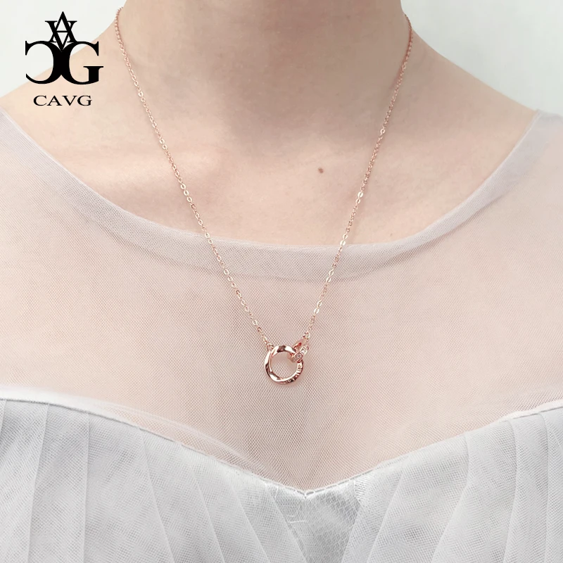 CAVG Möbius Strip Necklace Synthetic Zircon S925 Silver Stylish Feminine High-end Design Light Luxury Jewelry Rose Gold Trinkets
CAVG Möbius Strip Necklace Synthetic Zircon S925 Silver Stylish Feminine High-end Design Light Luxury Jewelry Rose Gold Trinkets