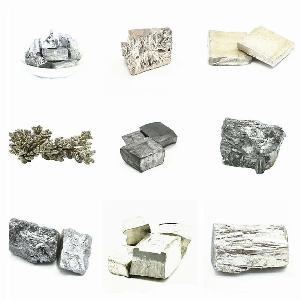 9 Types Pure Metal Ingot Grains Tin Silicon Nickel Flower Cobalt Nb Bi for Element Collection 100G
9 Types Pure Metal Ingot Grains Tin Silicon Nickel Flower Cobalt Nb Bi for Element Collection 100G