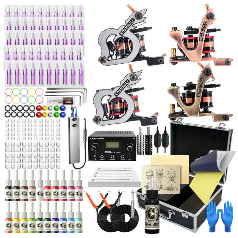 Professional 4 tattoo machine set 20 color material tattoo power supply with hook line foot tattoo accessories aluminum box
Professional 4 tattoo machine set 20 color material tattoo power supply with hook line foot tattoo accessories aluminum box