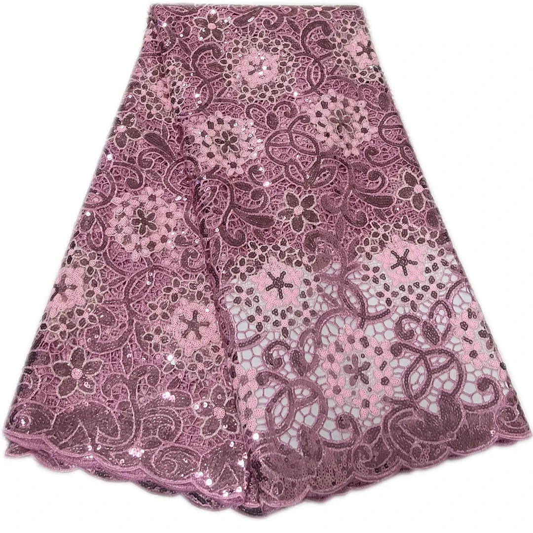 African Hot Sale Sequins High Quality Guipure Cord Embroidery Water Soluble Tulle Lace Fabric For Sewing Women Party Dress
African Hot Sale Sequins High Quality Guipure Cord Embroidery Water Soluble Tulle Lace Fabric For Sewing Women Party Dress