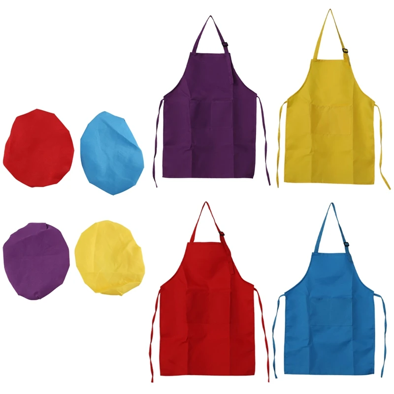 8-Piece Children's Apron And Chef Hat Set, Adjustable, With 2-Pocket Kitchen Apron Apron
8-Piece Children's Apron And Chef Hat Set, Adjustable, With 2-Pocket Kitchen Apron Apron