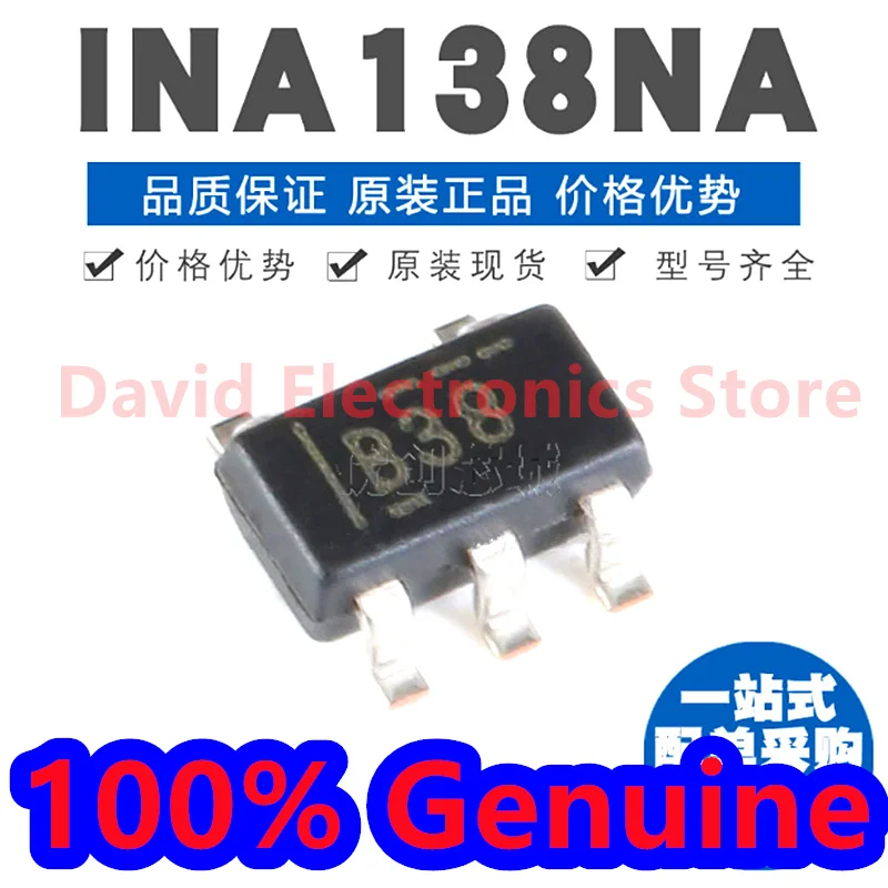 

10PCS/lot New original INA138NA current monitoring chip INA138 package SOT-23-5 printing B38