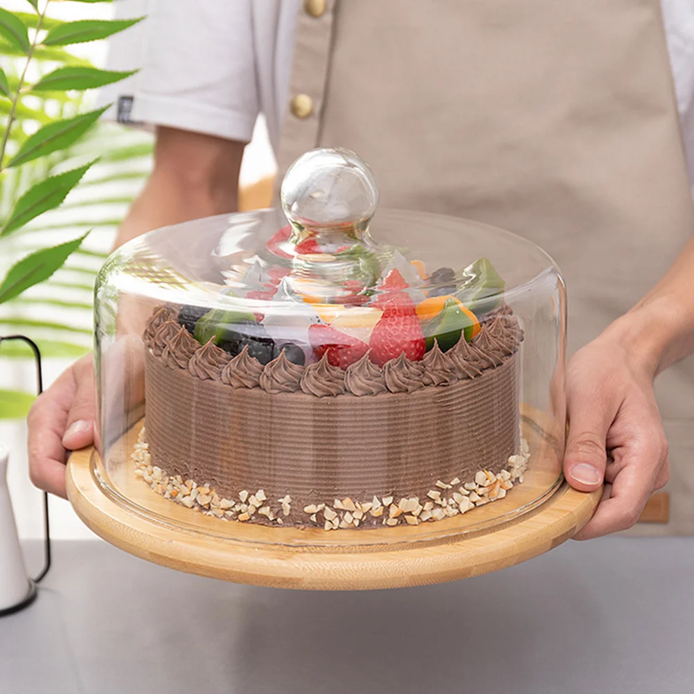

Round Cake Pan Food Plate Lid Dome Butter Dish Tray Paper Cups Lids Dessert Cloche Cover Display