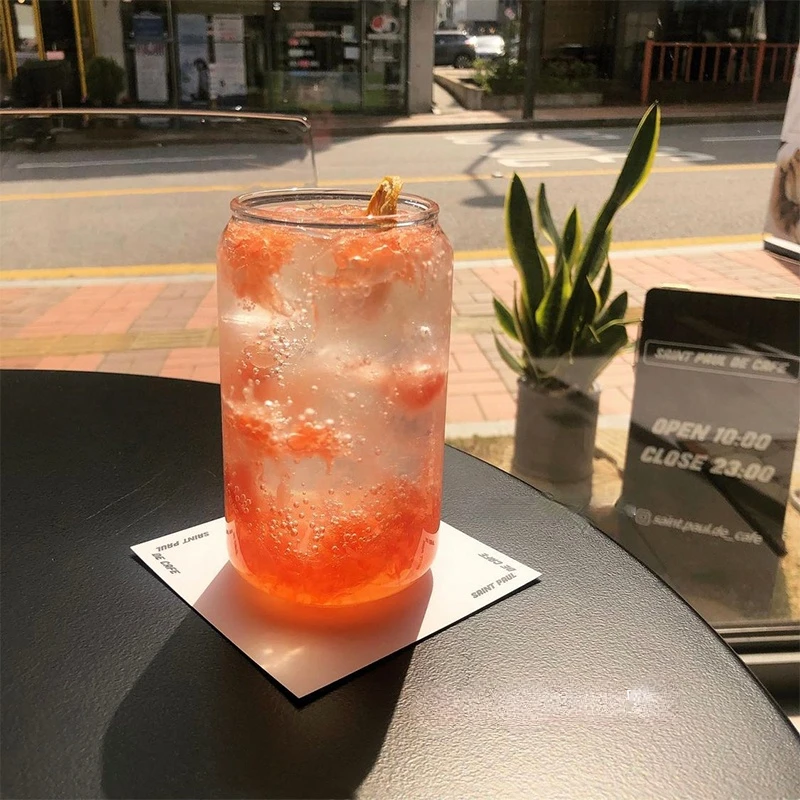 Korean Niche Coke Cup Large-capacity Milk Brewing Iced Coffee Friends Can Shaped Glass Cup Cold Drink Cup for Coffee Shop
Korean Niche Coke Cup Large-capacity Milk Brewing Iced Coffee Friends Can Shaped Glass Cup Cold Drink Cup for Coffee Shop