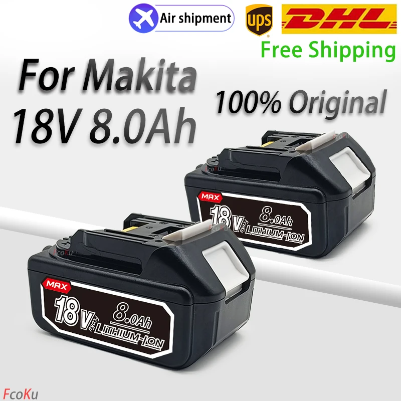 Аккумуляторная батарея для Makita BL1830 18 в 8000 мАч 18 в, сменная BL1840 BL1850 BL1860 BL1860B, электроинструмент со стандартным зарядным устройством
Аккумуляторная батарея для Makita BL1830 18 в 8000 мАч 18 в, сменная BL1840 BL1850 BL1860 BL1860B, электроинструмент со стандартным зарядным устройством