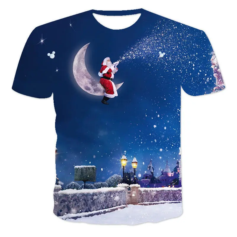 Latest Hot Fashion Christmas Pattern 3D Printing Funny Short-Sleeve Summer Tops For Men And Women Fashion Street Oversized Tops
Latest Hot Fashion Christmas Pattern 3D Printing Funny Short-Sleeve Summer Tops For Men And Women Fashion Street Oversized Tops