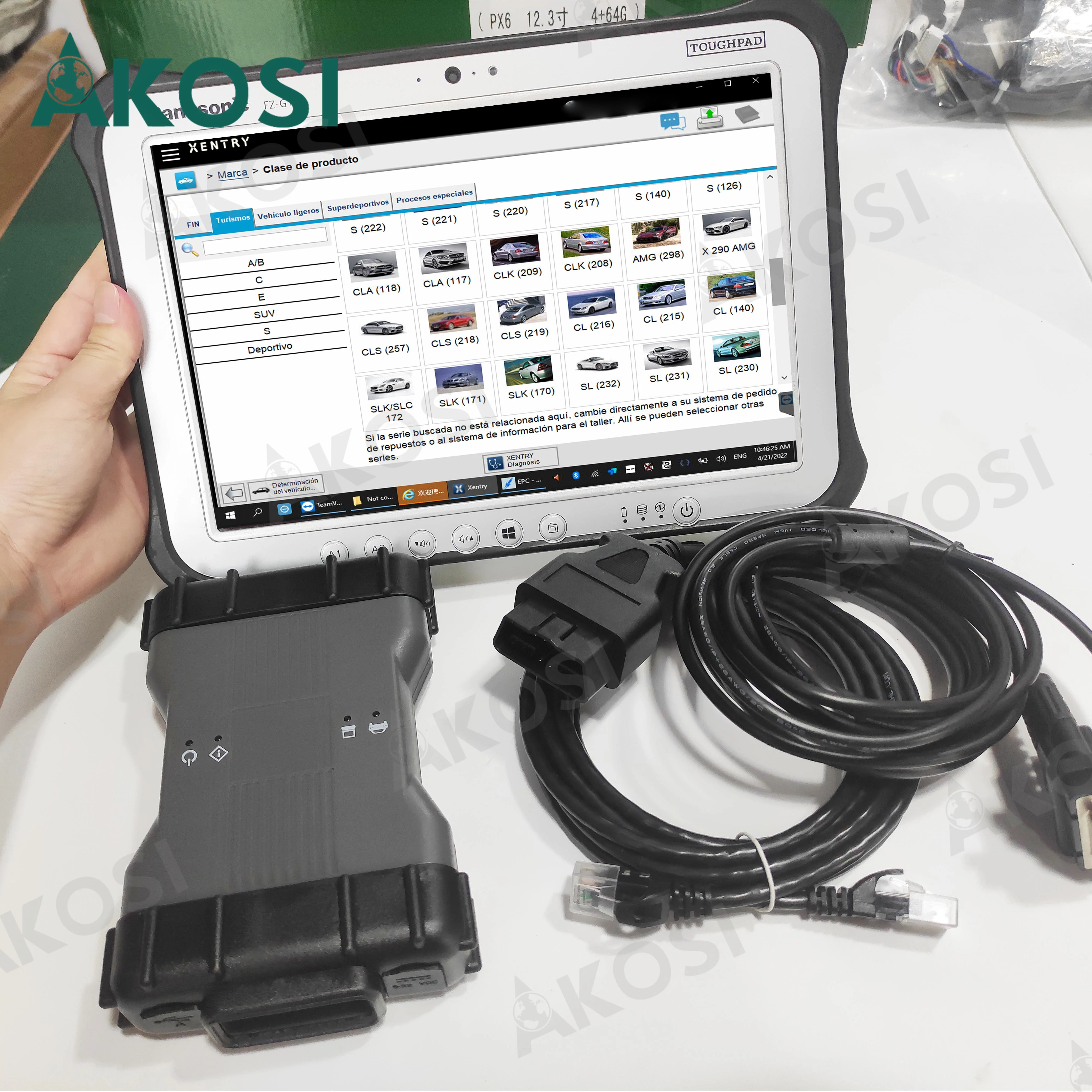 

V2023 DOIP WIFI MB Star C6 Support CAN BUS with Software SSD C6 Multiplexer Vci Diagnosis Tool SD Connect Valid License+FZ-G1