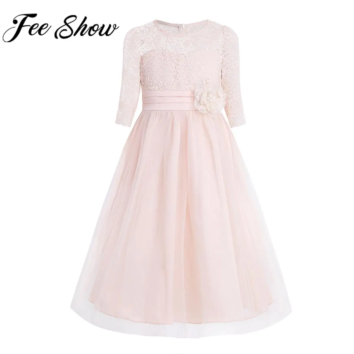 Children Wedding Flower Girl Bridesmaid Dresses Half Sleeve Elegant Lace Mesh Tutu Princess Birthday Evening Party Dress Gown
Children Wedding Flower Girl Bridesmaid Dresses Half Sleeve Elegant Lace Mesh Tutu Princess Birthday Evening Party Dress Gown