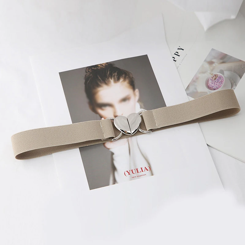 Soft Belts For Women Adjustable Elastic Belts Heart Metal Buckle Waist Belt Stretch Narrow Solid Color Thin Belt Elegant Belt
Soft Belts For Women Adjustable Elastic Belts Heart Metal Buckle Waist Belt Stretch Narrow Solid Color Thin Belt Elegant Belt