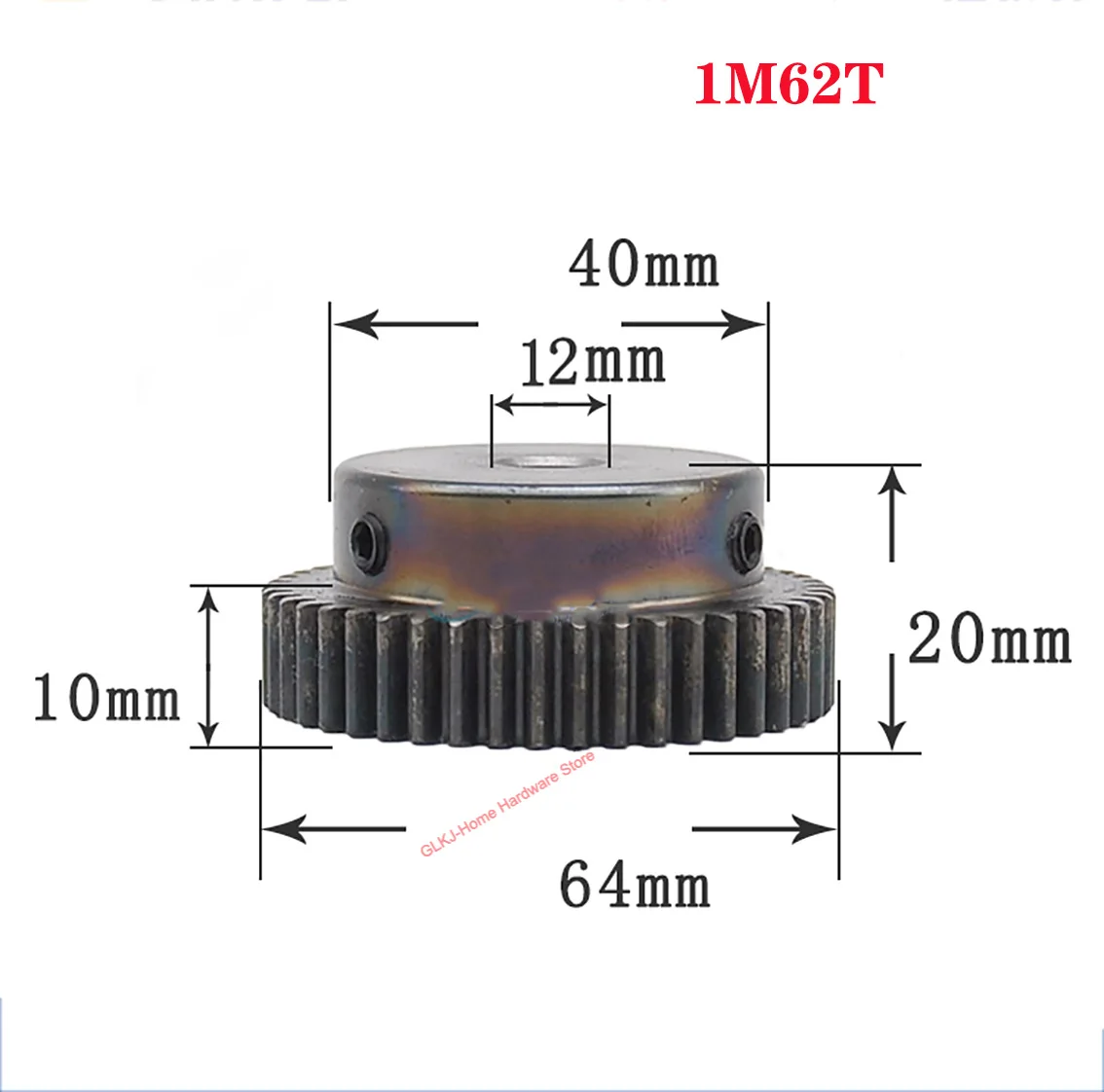 1Pcs 1M 62T/65T/70T/90T Module 1 Spur Gear Motor Gear 45# Steel Blackening Mechanical Transmission Gear Bore 8/10/12mm
1Pcs 1M 62T/65T/70T/90T Module 1 Spur Gear Motor Gear 45# Steel Blackening Mechanical Transmission Gear Bore 8/10/12mm