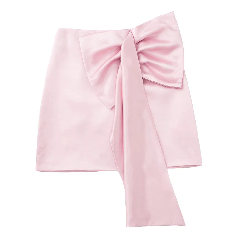 Women's Large Bow Decorative The New Mini Skirt Temperament Solid Color High Waist Retro Chic Female Short Fashion Skirt Mujer
Women's Large Bow Decorative The New Mini Skirt Temperament Solid Color High Waist Retro Chic Female Short Fashion Skirt Mujer