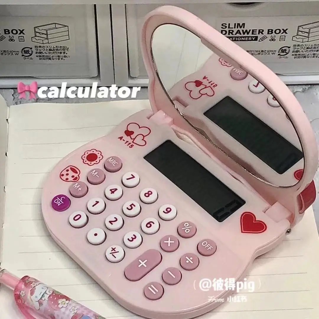 New Sanrio Kawaii Hello Kitty Mini Calculator Girl Heart Cute Cartoon Anime Portable Flip Mirror Computer Makeup Mirror Kid Gift
New Sanrio Kawaii Hello Kitty Mini Calculator Girl Heart Cute Cartoon Anime Portable Flip Mirror Computer Makeup Mirror Kid Gift