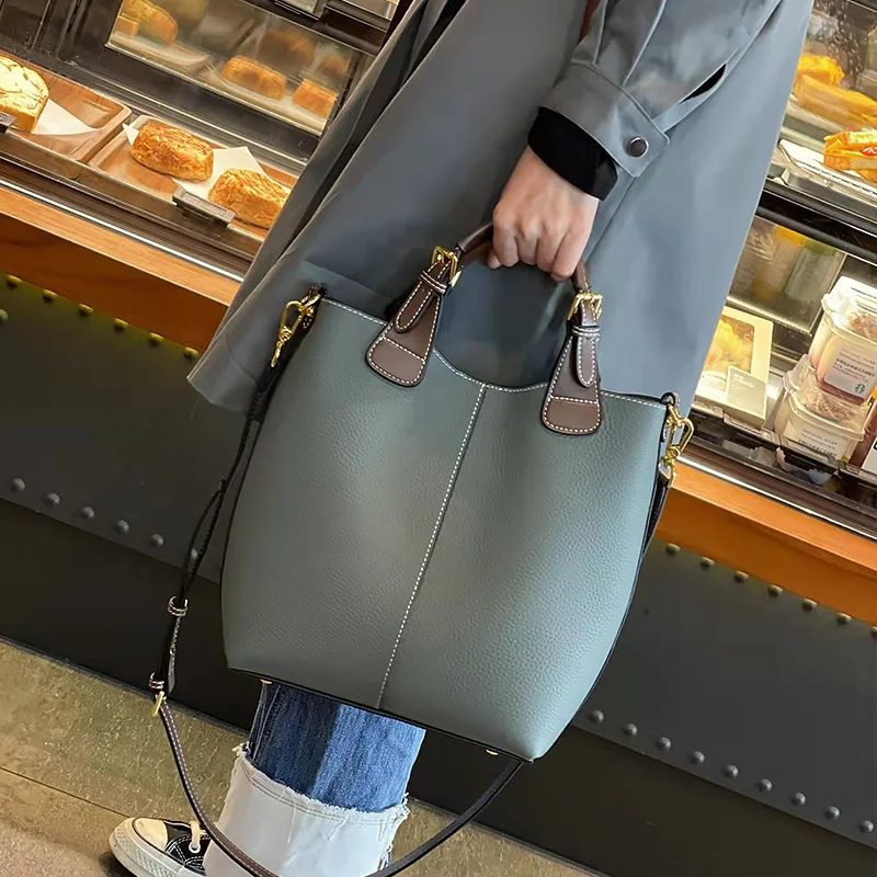 

high quality luxury brand Guangzhou Leather Women's Bag togo Top layer cow leather one shoulder bun mother handle diagonal span