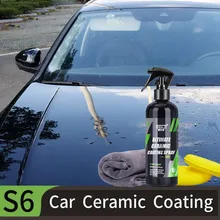 Nano Ceramic Car Coating Spray Paint Care HGKJ S6 Wax Hydrophobic Scratch Remover High Protection 3 In 1 Car Coating Detailing