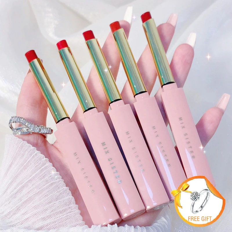Korean Makeup Lipstick for Women Beauty Daily Wedding Party Banquet Cosmetics Pink Small Thin Tube Lip Stick 6 Colors
Korean Makeup Lipstick for Women Beauty Daily Wedding Party Banquet Cosmetics Pink Small Thin Tube Lip Stick 6 Colors
