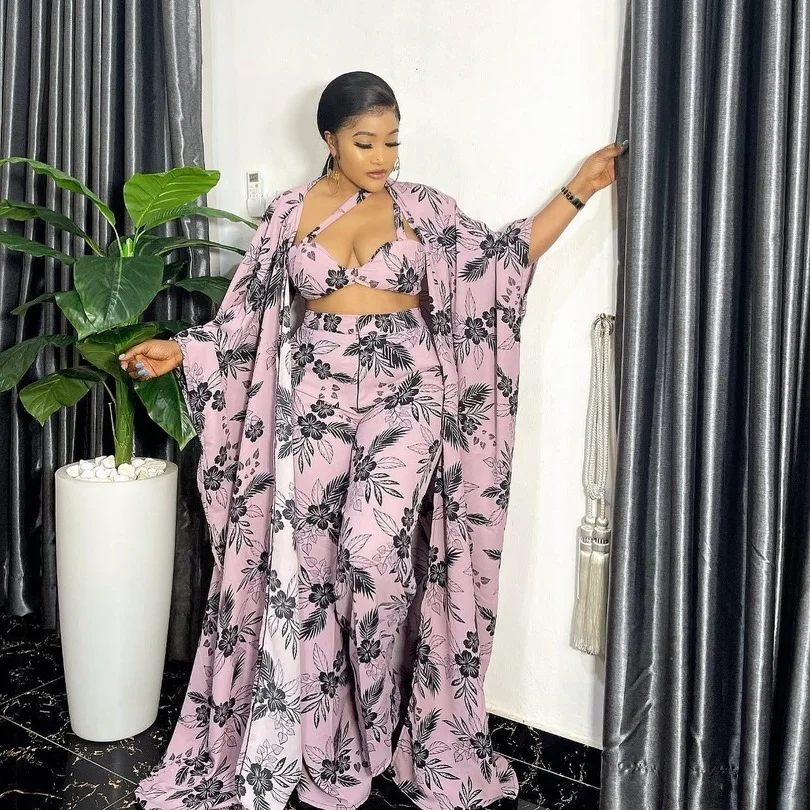 2022 New Fashion Summer African Dresses For Women Two Piece Pant Set Dashiki America Ladies Long Abaya + Pants Suits Dress
2022 New Fashion Summer African Dresses For Women Two Piece Pant Set Dashiki America Ladies Long Abaya + Pants Suits Dress