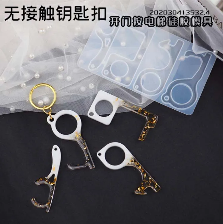 Diy Resin Drop Glue Contactless Keychain Press Elevator Door Opener Silicone Mirror Mold
Diy Resin Drop Glue Contactless Keychain Press Elevator Door Opener Silicone Mirror Mold