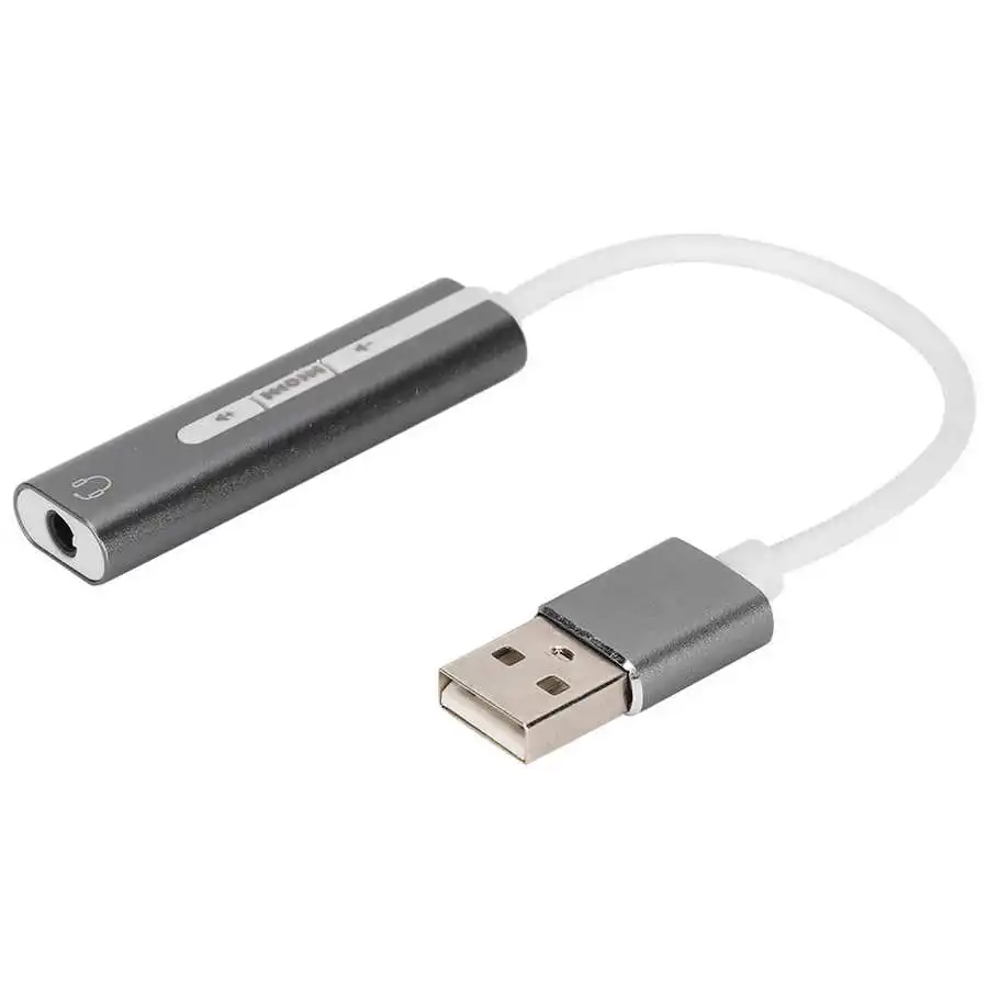 USB звуковая карта из алюминиевого сплава Внешняя компьютерная Звуковая для всех