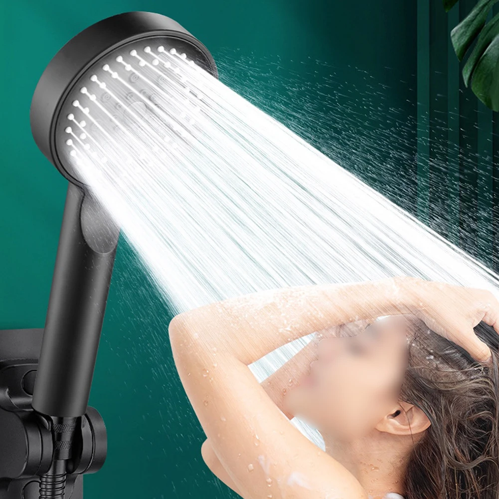 Hand Hold Shower Head 5 Modes Adjustment Bathroom Black Hand Shower Head High Pressure Shower Head Set ABS Plastic
Hand Hold Shower Head 5 Modes Adjustment Bathroom Black Hand Shower Head High Pressure Shower Head Set ABS Plastic