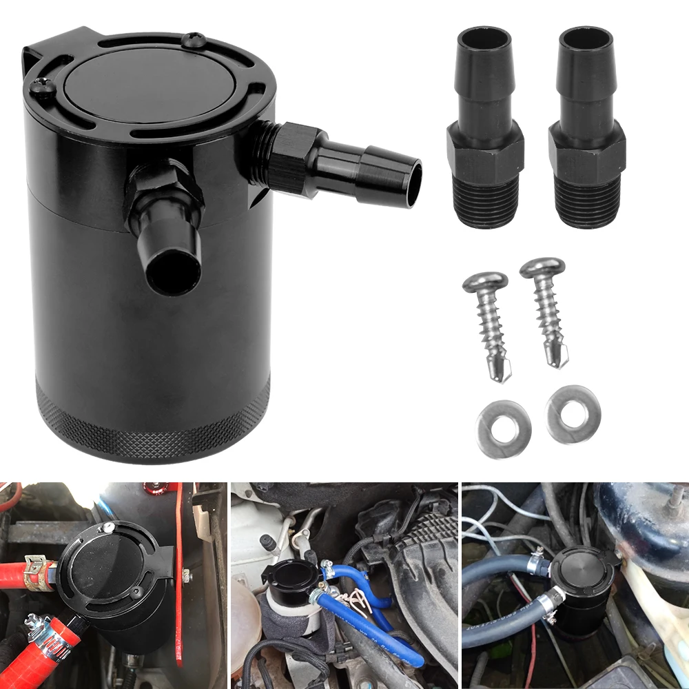 Fuel Tank Car Parts Universal Aluminum Oil Catch Can Compact Baffled 2-Port Baffled Oil Tank Reservoir Tank 
Fuel Tank Car Parts Universal Aluminum Oil Catch Can Compact Baffled 2-Port Baffled Oil Tank Reservoir Tank