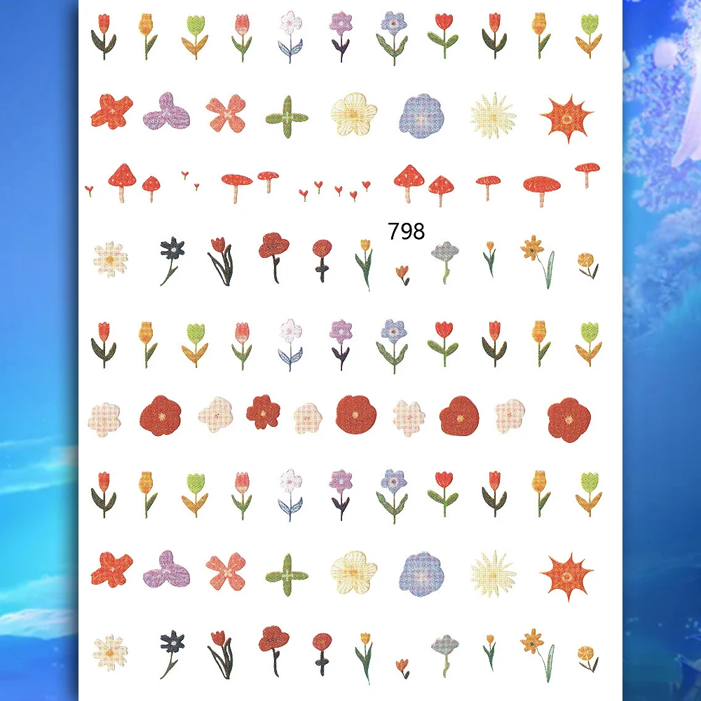 10PCS Flower Plant Black Nail Art Sticker Mushroom Butterfly Nail Art Decoration Decal 3D Gum Grass Colorful DIY Nail Slider
10PCS Flower Plant Black Nail Art Sticker Mushroom Butterfly Nail Art Decoration Decal 3D Gum Grass Colorful DIY Nail Slider