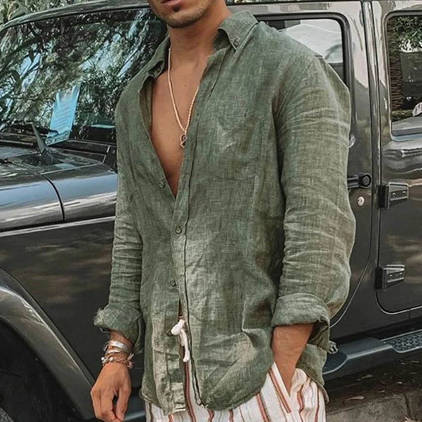 2021 Sexy New Men Long Sleeves Blouse Fashion Casual Cool Clothing Stylish Tees Tops Male Breathable Shirt Man
2021 Sexy New Men Long Sleeves Blouse Fashion Casual Cool Clothing Stylish Tees Tops Male Breathable Shirt Man