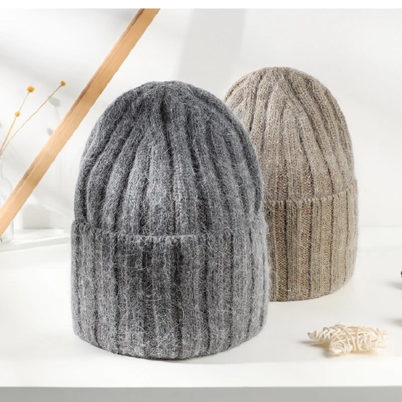 VISROVER Winter Hat For Women Beanie Solid Stripe Real Rabbit Hair Skully Luxury Bonnet Soft Warm Skullies Female Cap Wholesale 
VISROVER Winter Hat For Women Beanie Solid Stripe Real Rabbit Hair Skully Luxury Bonnet Soft Warm Skullies Female Cap Wholesale
